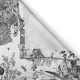 thumbnail image 3 of Ambesonne Floral Kitchen Curtains, Detailed Engraving Spring, 55"x39", Charcoal Grey and White, 3 of 3