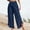 Navy, variant on Tittly Wide Leg Pants Woman Baggy Pants Linen Pants Women 2025 Women's Linen Summer Solid Color Palazzo Pants Flowy Wide Leg Beach Pants With Pockets Comfy Pants Women Sweatpants Women Beige L