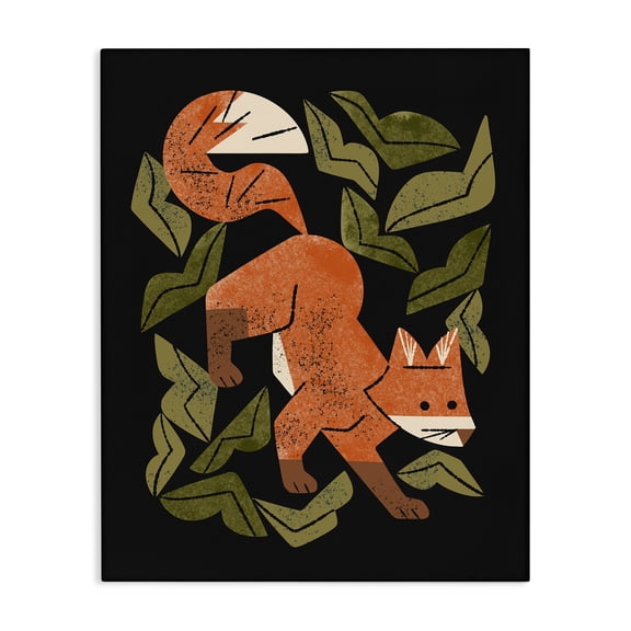 Stupell Industries Scandinavian Fox In The Brush Canvas Art, 16 x 20, by Renea L. Thull