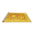thumbnail image 2 of Ahgly Company Machine Washable Indoor Square Persian Yellow Traditional Area Rugs, 5' Square, 2 of 4