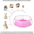 thumbnail image 3 of Pet Playpen HUOGUO, tienda de campaña transpirable para animales pequeños, color rosa, 3 of 5