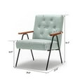 thumbnail image 7 of UNICOO® Modern Accent Chairs, Mid-Century Armchair Living Room Chairs Leisure Chair with Metal Legs Reception Side Chairs (ZKL-222K Diamond Green), 7 of 7