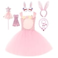 thumbnail image 2 of Vestido de tutú de conejito de Pascua para niñas pequeñas, disfraces de Cosplay de conejo para niñas pequeñas, traje de tul para fiesta de cumpleaños, ropa de vacaciones M(4-5T) Gao Jinjia LED, 2 of 2