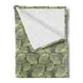 thumbnail image 2 of Abstract Soft Flannel Fleece Blanket, Autumn Leaves Hand Drawn Art Style Foliage Pale Toned Design Vintage, Cozy Plush for Indoor and Outdoor Use, 50" x 70", Reseda Green Pale Green, by Ambesonne, 2 of 5