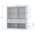 thumbnail image 3 of Manhattan Comfort Mulberry 2-Piece Wood Open Sectional Closet Set in White, 3 of 7