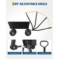 thumbnail image 3 of Heavy Duty Garden Dump Cart, 7 CU.FT Poly Garden Wagon with 1200lbs Load Capacity, 180° Adjustable Handle, Utility Hauling Wagon for Yard, Garden, Black, 3 of 6