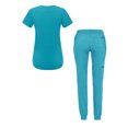 thumbnail image 2 of Adar Pro Modern Athletic Scrub Set For Women - Modern V-Neck Scrub Top & Yoga Jogger Scrub Pants, 2 of 7