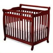 DaVinci Emily Mini 2-in-1 Convertible Wood Baby Crib in Cherry