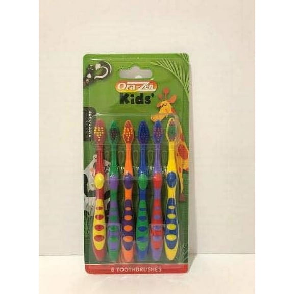 Ora-Zen Kids Multi Color Toothbrush Soft, 6-Pack