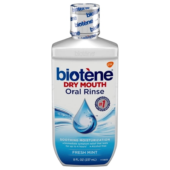 Biotene Dry Mouth Oral Rinse, Fresh Mint 8 oz (Pack of 4)