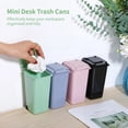 thumbnail image 3 of 12 Pcs Mini Desk Trash Cans, Tiny Garbage Bins with Lids, Small Swing Top Waste Baskets, Tabletop Plastic Trash Containers, Unique Trash Pen Holders for Office, Homes, 3 of 6