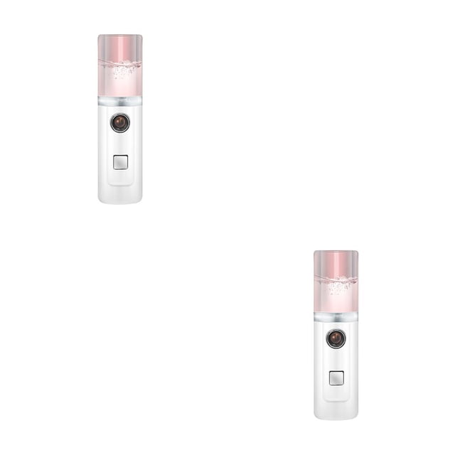 Wisewang Handheld Face Humidifier 30ml Capacity USB Charging Facial Steamer Spray Water Mist Diffuser Portable Face Humidifier pink 2Set
