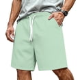 thumbnail image 2 of Lumtrix 2026 Men's Baggy Sweat Shorts Casual Gym Workout Shorts with Pockets Summer Breathable Knee Length Shorts Mint Green XL, 2 of 5