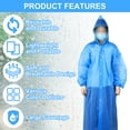 thumbnail image 4 of Unique Bargains Ponchos de Pluie pour Adultes, 2 Pack Réutilisable EVA Imperméable pour la Randonnée en Plein Air, Violet, 4 of 7