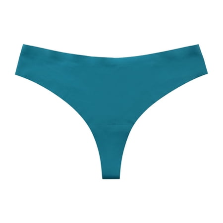 Upioiwer Just My Size Panties Spandex Underwear For Women Europe And The United States Sexy Traceless Ice Silk Women Panties Simple Onepiece Type Low Waist Large Size Metal Ring Women S Thong