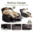 thumbnail image 4 of Ataucjin Oversized Recliner Chairs with Heat and Massage,360° Swivel Lazy Recliner Chair for Adults,Manual Rocking Chair with Cup Holder for Living Rooms, Bedroom, 4 of 8