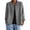 Gray, variant on Cotton Linen Jackets for Women Casual Lapel Single Breasted Long Sleeve Coats Summer Trendy Shacket