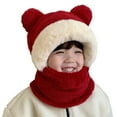 thumbnail image 3 of Winter Hats for Kids Adjustable Ski Mask Windproof Balaclava Hood (Brick Red 3-7 Years), 3 of 5