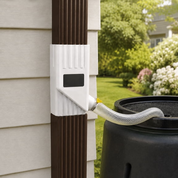Rain Barrel Diverter Kit - Fits 2 in. x 3 in. Downspout, PVC Water Collection System