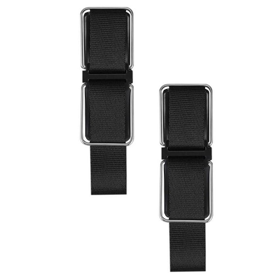 Niceauty 2Pcs Black Phone Grip Holders with Braided Soft Strap Kickstand