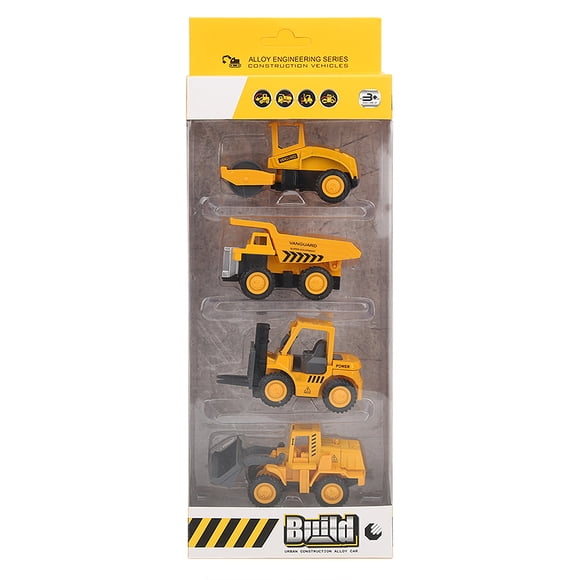 Car 4pcs Box 1/60 High Simulation Pull Back Alloy Car Model Kid Toy CollectionType C Engineer Car