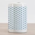 thumbnail image 2 of Shells Ceramic Toothbrush Holder, Blended Aquatic Tone Watercolored Painting of Scallop Pattern, Decorative Versatile Countertop for Bathroom, 4.5" X 2.7", Blue Sky Blue and White, 2 of 4