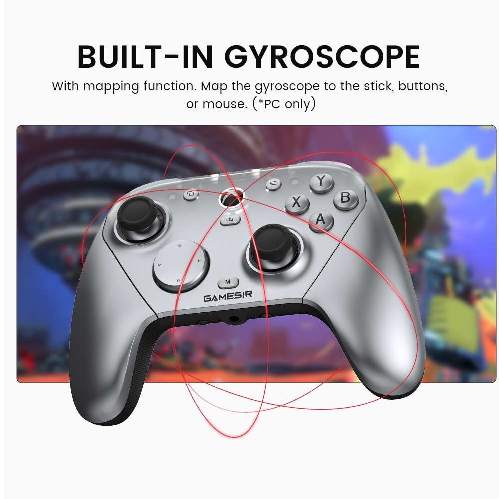 Control Inalámbrico y con Cable GameSir G7 Pro Tri-Mode para Xbox, PC, Android, Gamepad Esports con Sticks TMR Anti-Drift, Gatillos Hall Effect, 4 Motores de Vibración, Placa Frontal Intercambiable, Plata Metálico 7