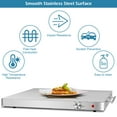 Costway Electric Food Warming Tray Heaters Dish Warmer w/ Stainless
