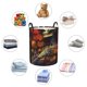 thumbnail image 4 of Fotbe Vintage Floral Skull Cesto de Ropa con Asas, Cesto Impermeable de Gran Capacidad, Bolsa de Lavado para Dormitorio, Cesto de Ropa con Ruedas y Asas-Small, 4 of 6