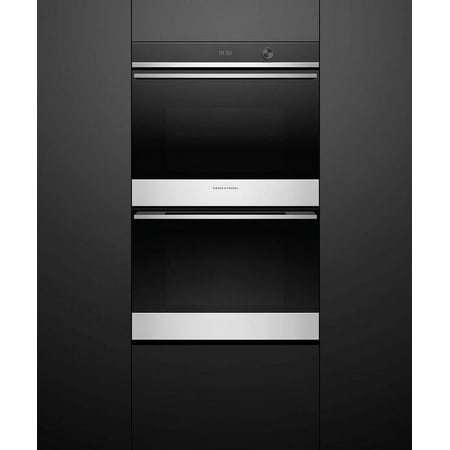 Fisher & Paykel - Contemporary 30" Built-In Double Electric Convection Wall Oven - Stainless steel