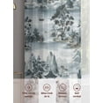 thumbnail image 6 of Sheer Curtains 54 Inches Long 2 Panels, Retro Garden Landscape Plant Mountain Rod Pocket Curtain Voile Draperies, Watercolor Chinese Style Light Filtering Window Treatment for Living Room, 6 of 8