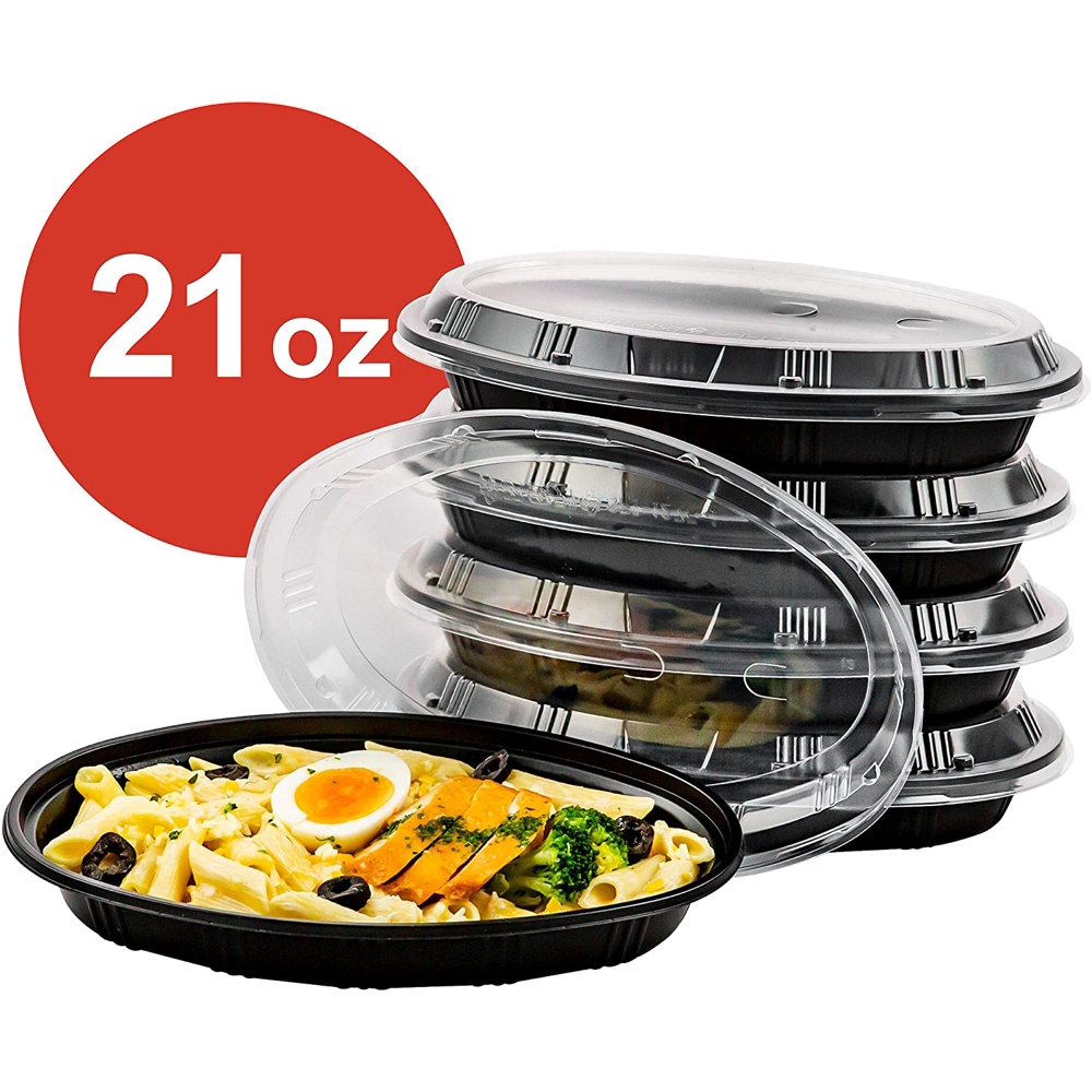 50 Sets Meal Prep Containers 21oz with Lids food Containers