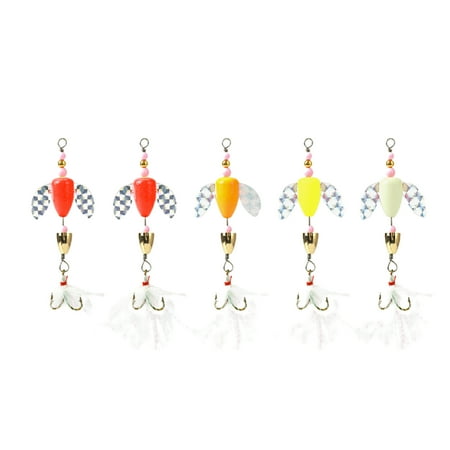 Spinner Baits 5 Pcs Fishing Spinner Baits Spinnerbait Spinner Lures Baits Hard Bass Trout Salmon Hard Metal Rooster Tail Fishing Lures