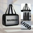 thumbnail image 5 of 3Pcs Clear Travel Toiletry Bags, Portable PVC Waterproof Makeup Cosmetic Bags, Transparent Travel Storage Carry Pouch for Women, Black, 5 of 7