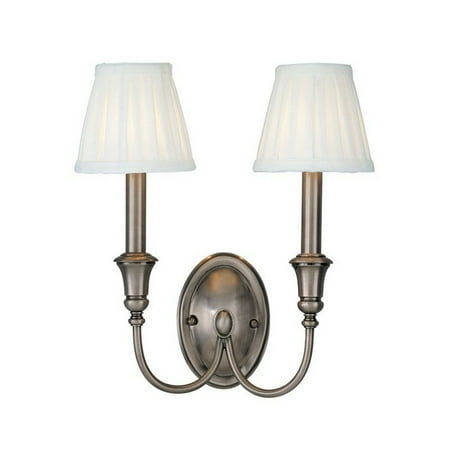 

Two Light Wall Sconce 12 inches Wide By 12.75 inches High-Antique Nickel Finish Bailey Street Home 116-Bel-673482