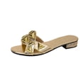 thumbnail image 2 of Womens Sandles Women's Fashionable Versatile Casual Plus-Size Shoes Spring/Summer Style Trendy Soft-Soled Open-Toe Flat Sandals For Outdoor Wear Beach Sandals.,Gold,37, 2 of 7