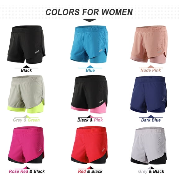 Shorts,Women 2-in-1 Quick Breathable With Liner 2-in-1 Quick Breathable Rusuo Huiop Liner Breathable Quick Montloxs 2-in-1with Mewmewcat