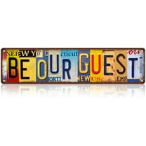 Vintage Be Our Guest Wall Decor Street Signs Metal Tin Signs 16 x 4 Inches