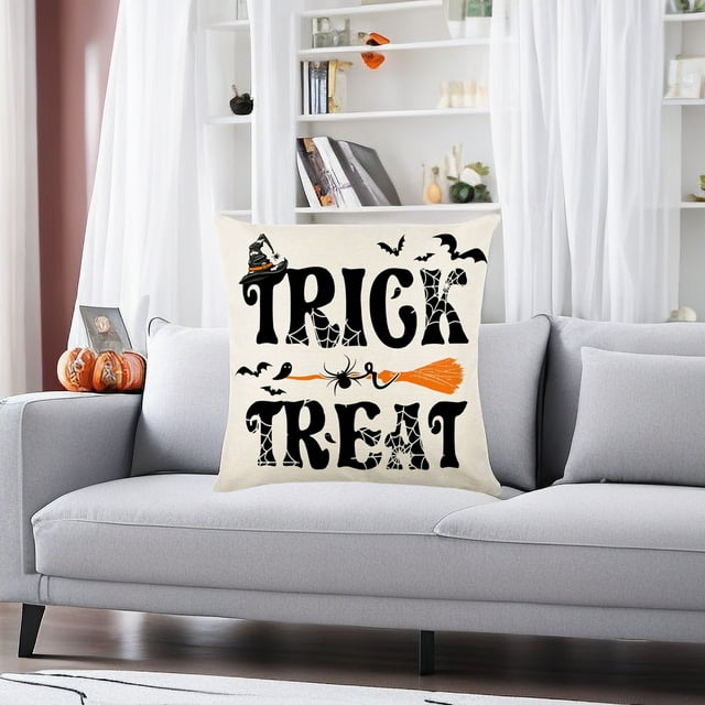 maskred Housse de Coussin Doux et Durable pour Halloween Spooky Résistant aux Rides et Facile d'Entretien Polyester Halloween Housse de Coussin JYM328-3 1Set