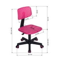 thumbnail image 5 of Homy Casa Small Comfortable Pink Office Chair With Swivel Adjustable Height for Study Playroom, 5 of 9