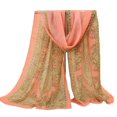 thumbnail image 1 of Foulard Longue en Chiffon Doux pour Femmes, Châle à Fleurs, Cadeau, 1 of 11