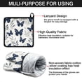 thumbnail image 7 of Butterfly and Leaves Pattern Kitchen Oven Mitt and Pot Holder Sets 4 Pcs for Baking, Cooking and Grilling, Heat Resistant Up To 392 °F, 7 of 7