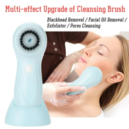 Exfoliating Facial Brush - HURRISE Waterproof Facial Cleansing Brush Set Facial Exfoliating Pore Cleansing Instrument, Exfoliating Brush, Face Cleansing Brush