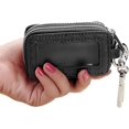 thumbnail image 3 of Estuche para llaves de coche de cuero de doble capa, estuche para llavero (negro), 3 of 4