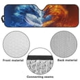 thumbnail image 7 of Binienty Ice and Fire Dragon Sun Shade Car Windshield Universal Compatible with Jeep Wrangler TJ 1997-2006 Easy Fold Front Window Car Sun Shade 52x16" UV Blocking Sunvisor Reflector, 7 of 7