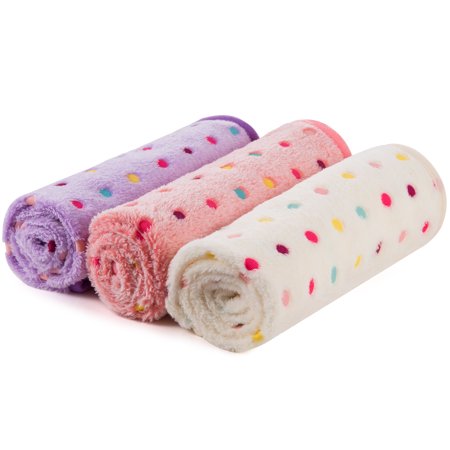 Miadore 3 Pack of Pet Blankets - 24 x 32 Soft Warm Paw Print Blanket/Bed Cover for Dogs and Cats, Kitty and Puppy