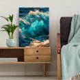 thumbnail image 5 of Big Wave Coastal Canvas Wall Art, Tropical Ocean Landscape, Blue Sea Home Decor, 5 of 8