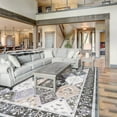 thumbnail image 3 of Jamfeel Boho Rugs for Living Room Floral Printed Area Rugs Soft Low Pile Carpet for Bedroom Kitchen Blue and Gray 6'x9', 3 of 7