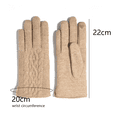 thumbnail image 2 of Guantes de pura cachemira | diseño de tejido de flores molidas, 2 of 5