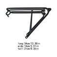 thumbnail image 3 of Folding Bicycle Luggage Carrier Alloy Portable Heavy Duty Polished Cargo Rear Rack Cycling Cycle Holder Replacement for Brompton Black, 3 of 9